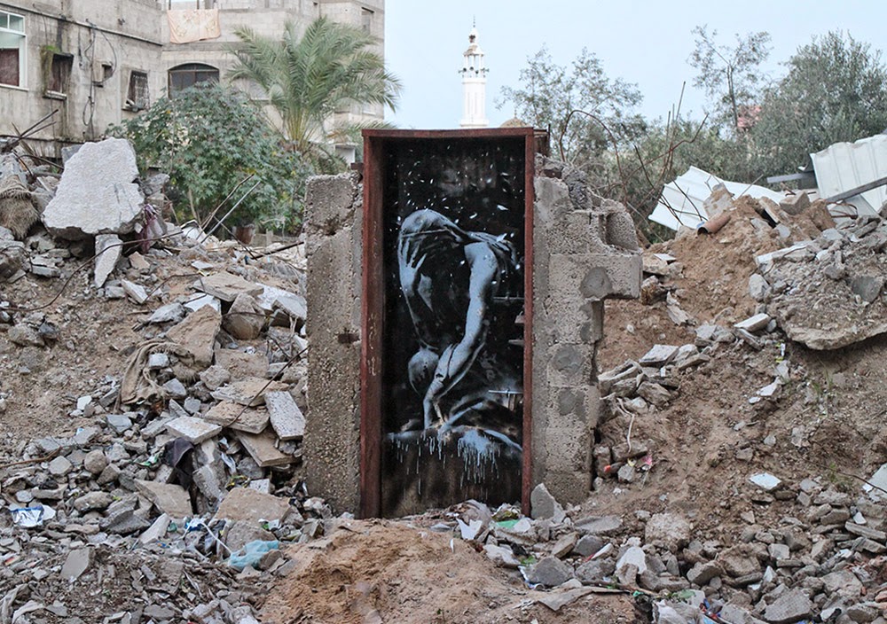 Banksy dans les ruines de Gaza